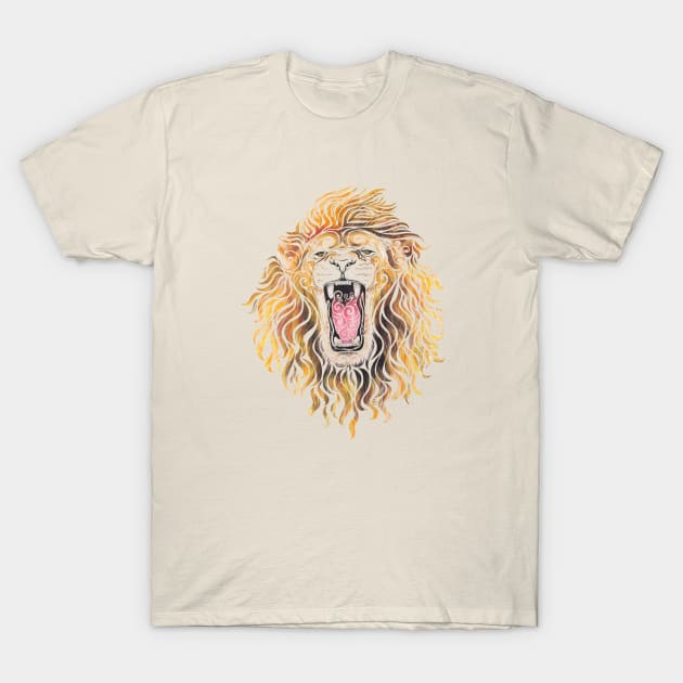 Swirly Lion T-Shirt by CarolinaMatthes
